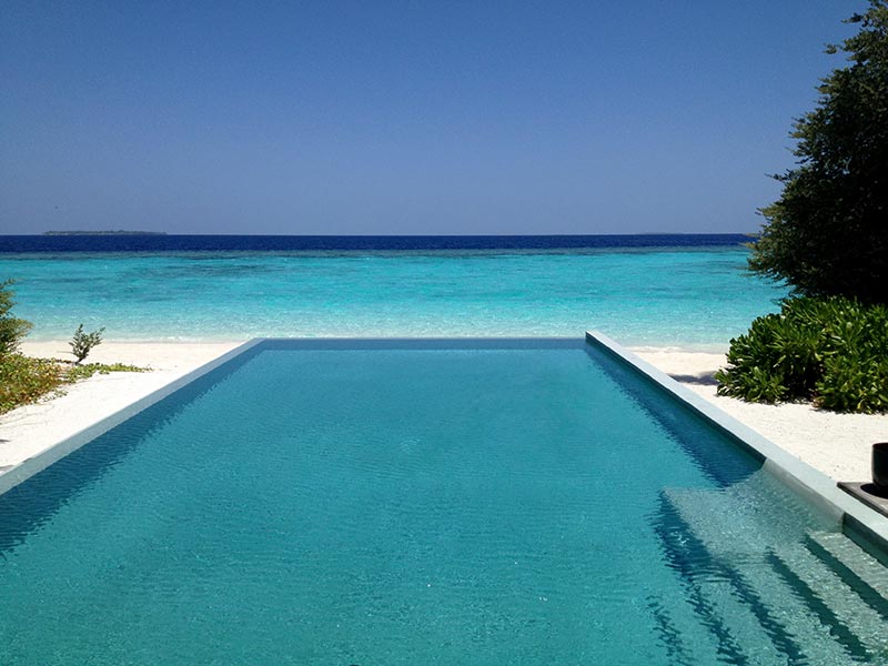 Private pool in the Maldives