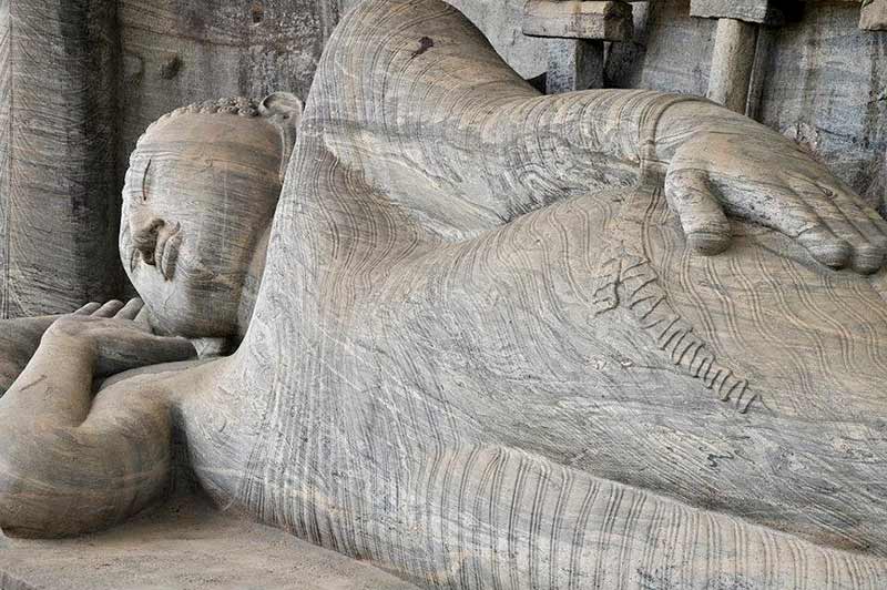 Reclining Buddha at the ancient city of Polonnarula