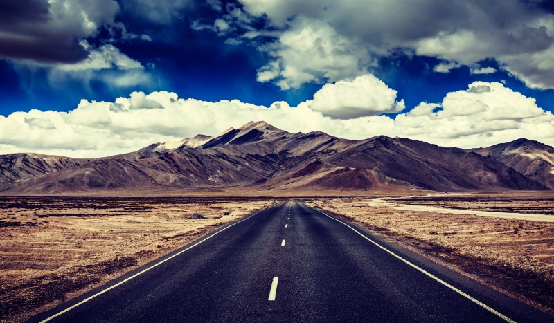 Wide open roads in Ladakh