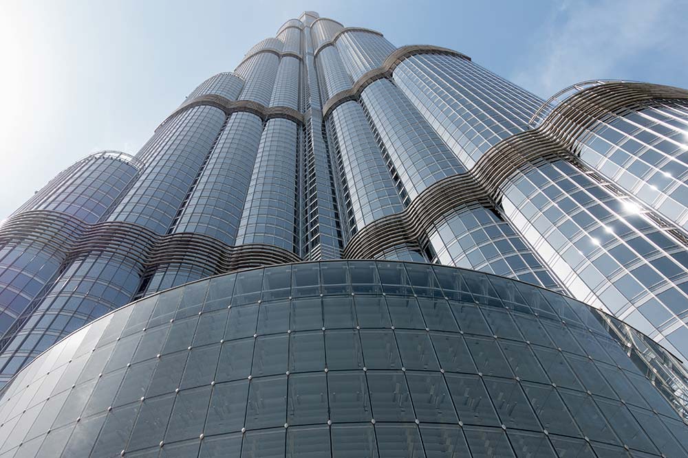 The Burj Kalifa is the tallest building in the world and dominates the Dubai skyline.