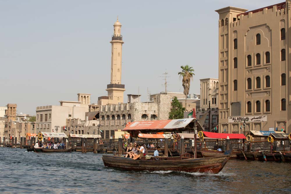 Traditional "Abras" transporting locals and tourists on the Dubai Creek.