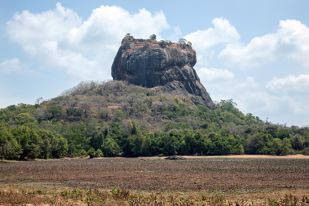 The 5th century city of Sigiriya from a distance.