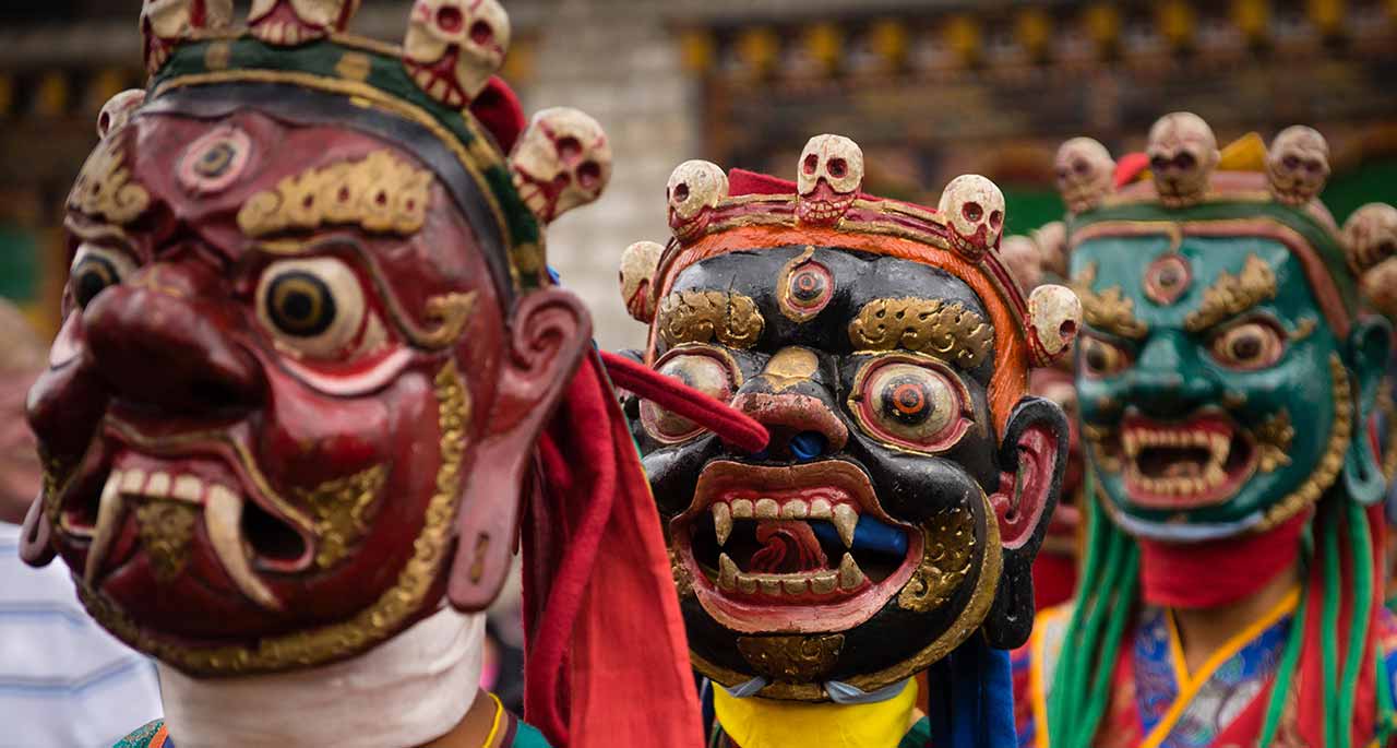 Traditional Tsechu Masks