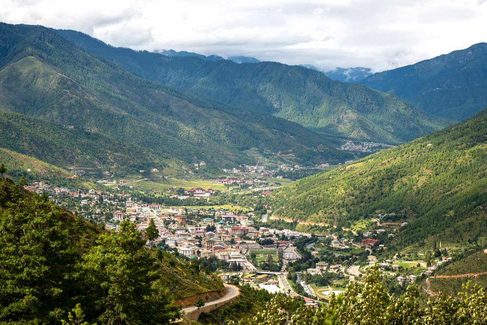 Thimphu capital city of Bhutan village house