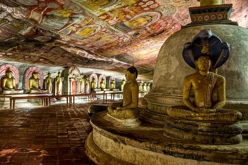 Inside the Dambulla Cave Temple, in Sri Lanka’s Cultural Triangle