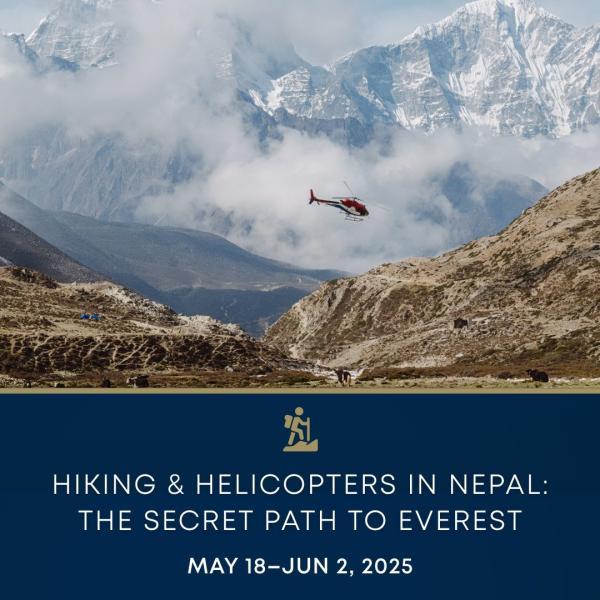 Hiking & Helicopters in Nepal: The Secret Path to Everest
May 18 to June 2, 2025

🏔️🇳🇵🚁

Remote Lands invites intrepid adventurers to explore the Himalayas with “Hiking & Helicopters in Nepal: The Secret Path to Everest.” This new 16-day, small-group journey offers a rare opportunity to trek to Everest Base Camp in comfort and style.

Led by summiteer Jamling Tenzing Norgay, you’ll hike the less-traveled path to your private camp at EBC, staying in the region’s finest lodges along the way. Strategic helicopter journeys minimize crowds and maximize your time, allowing for shorter hiking days, while seeing more.

YOUR OWN EBC: Reach EBC after the main climbing season and enjoy a private camp, free from the crowds.

EVEREST DAY: Arrive at EBC on International Everest Day, in the company of Tenzing Norgay’s son, Jamling.

HELICOPTER-ASSISTED: Skip the standard trekking routes with three scenic helicopter journeys designed to enhance access and logistics.

LODGE-TO-LODGE: Pass on the tented camps in favour of the comfortable and cozy retreats from Mountain Lodges of Nepal.

WORLD-CLASS SUPPORT: Every trekker or couple will have a dedicated porter and guide for personalized support.

This journey is priced at $24,032 per person (double occupancy) and $29,032 for solo travelers, with only 12 spaces available.
For more information, visit our website (link in bio).